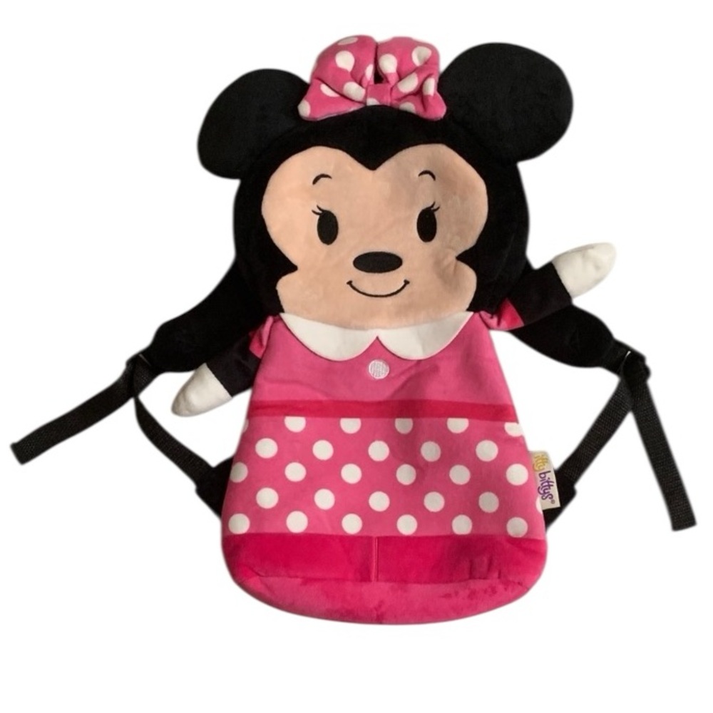 Disney Hallmark IttyBittys Plush Minnie Mouse Backpack Adjustable Straps Pink